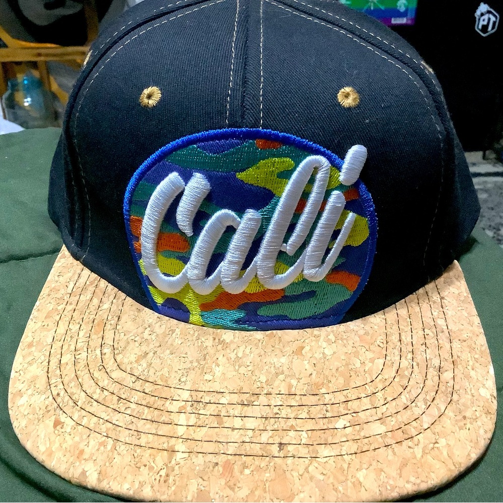 Cali Collection Colorful Camo Center Cork Snap Back